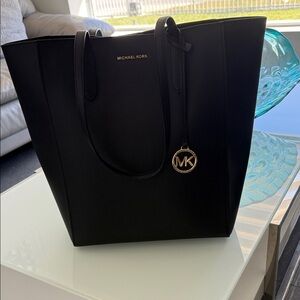 Michael Kors Black Large Tote with Gold Accents